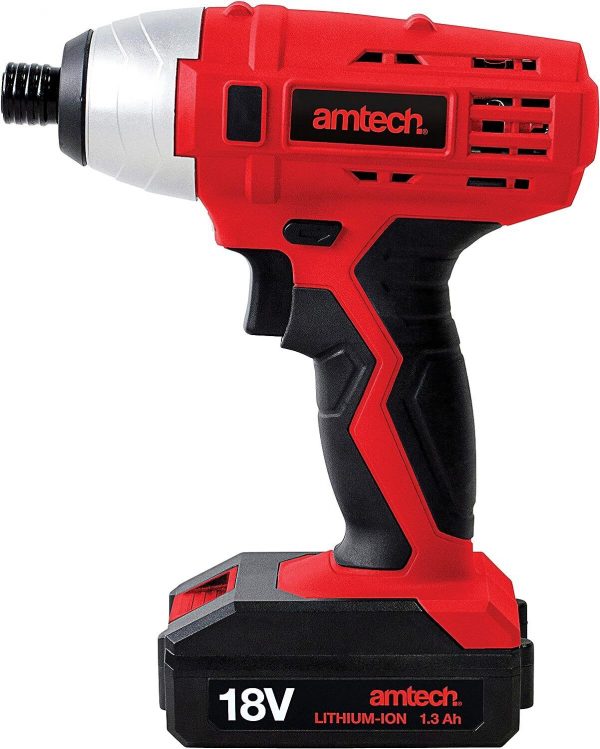 18v Cordless Impact Driver + Li-Ion Battery + Fast Charger