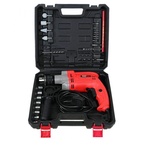 1100W Hammer Drill Heavy Duty Corded Electric Impact Driver with Bit Set + Case - Image 2