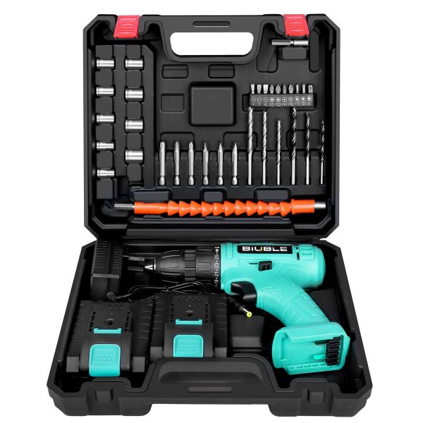 21V Cordless Drill Driver Combi Electric Screwdriver Power Tool 2 Battery Case - Image 2