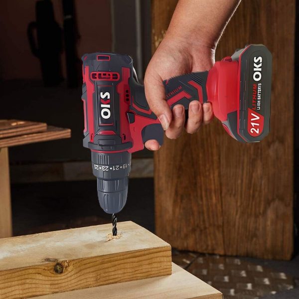 21V Cordless Combi Hammer Impact Drill Driver Electric Screwdriver 2 Battery - Image 4