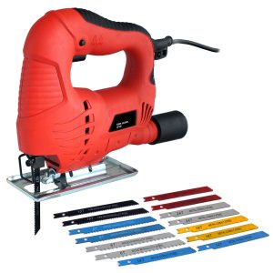 350W Electric Jigsaw + 14 Assorted Wood Metal & Plastic Jig Saw Cutting Blades