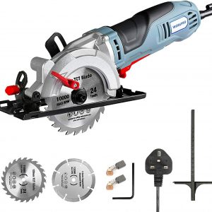 WORKPRO Mini Circular Saw 750W 4700RPM W/120mm TCT Blade and 115mm Diamond Blade