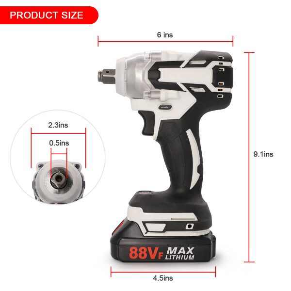 1000Nm 21V Cordless Electric Impact Wrench 1 Battery - Image 4