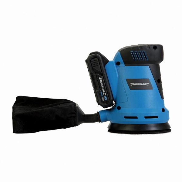18V CORDLESS 125MM RANDOM ORBITAL PALM SANDER WITH 2AH BATTERY AND CHARGER - Image 2