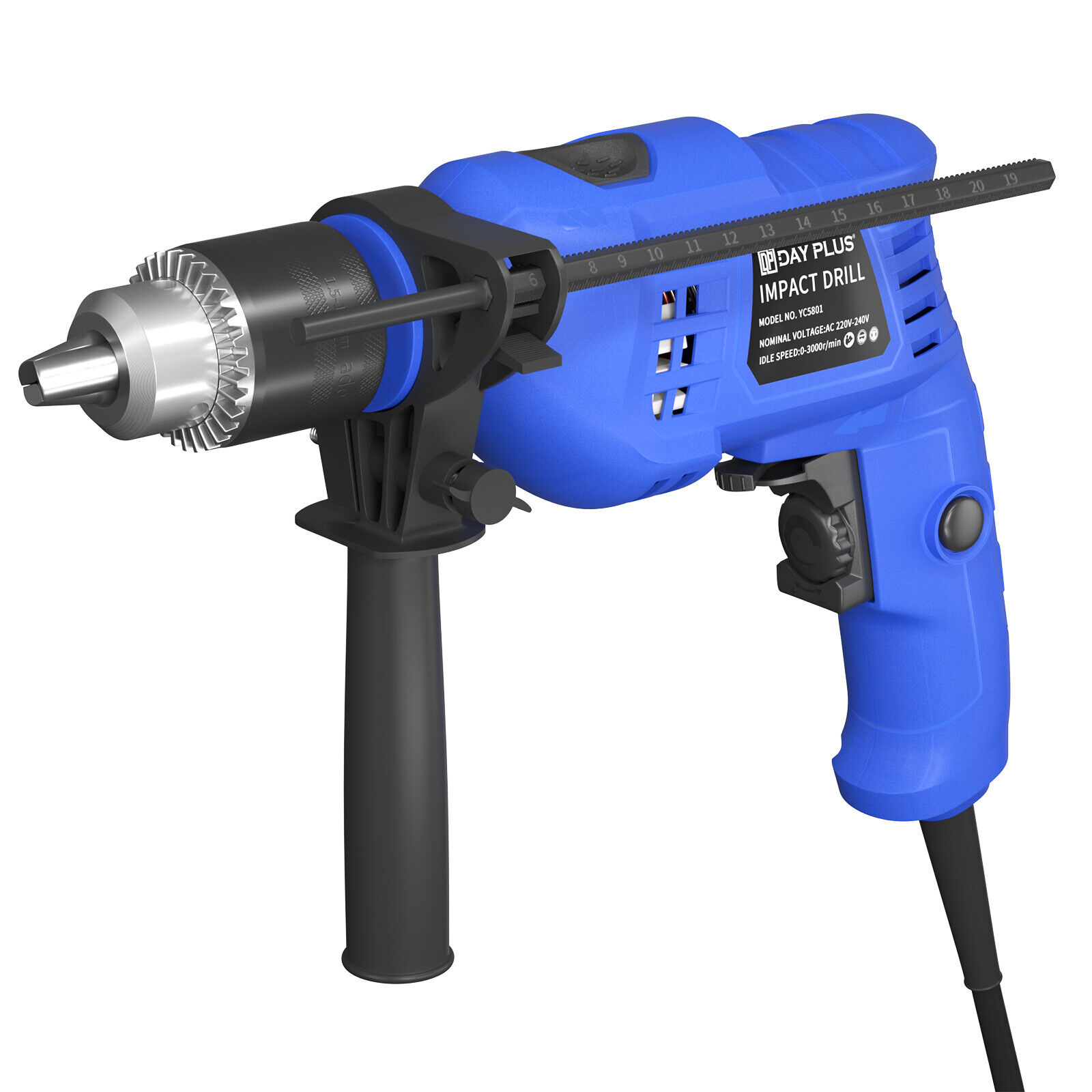 1200W Power Hammer Drill Heavy Duty Corded Electric Impact Driver with Bit Set