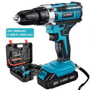 21V Cordless Drill + 2 Battery Heavy Duty Impact Driver Kit Hammer Screwdriver