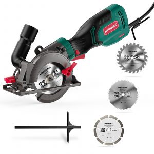 HYCHIKA Electric Mini Circular Saw 750W 3500RPM Power Tool With 3 Blades