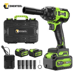 CONENTOOL 1/2" Brushless Cordless Impact Wrench Set Driver Gun