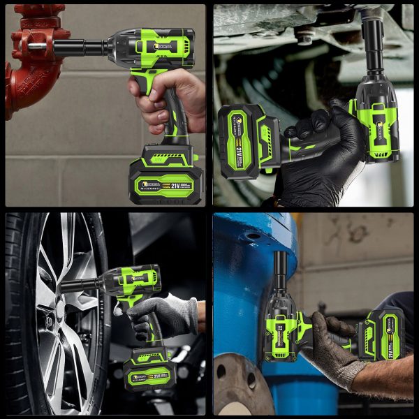 CONENTOOL 1/2" Brushless Cordless Impact Wrench Set Driver Gun - Image 3