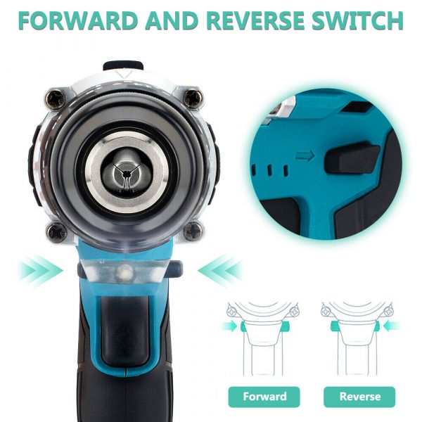 21V Cordless Drill Combi Driver Electric Screwdriver Set with 2 Battery and Charger - Image 2