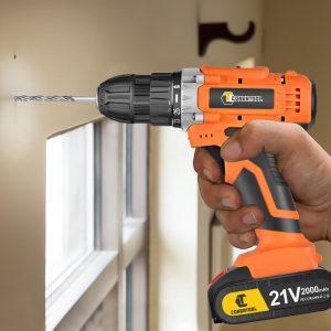 21V Cordless Drills Driver  2.0Ah Battery Rechargeable Electric Screwdriver Set