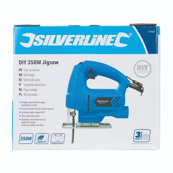 Silverline 450w Electric Jigsaw Heavy Duty Wood Metal Cutting Saw & Blade - Image 2