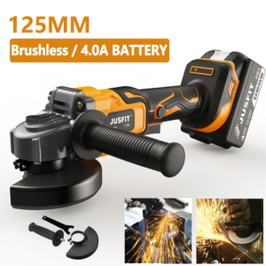 Cordless Angle Grinder 125mm Brushless Metal Grinder Tool 1/2PCS 4.0Ah 2x Batteries