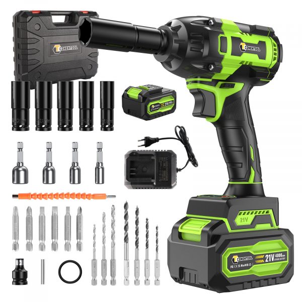 520Nm 1/2" Cordless Electric Impact Wrench Drill